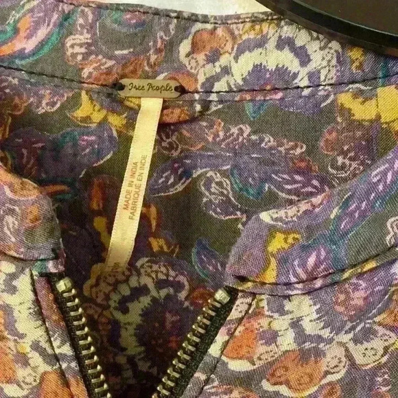 Free People Soft Printed Balloon Sleeve Jacket - Picture 5 of 6